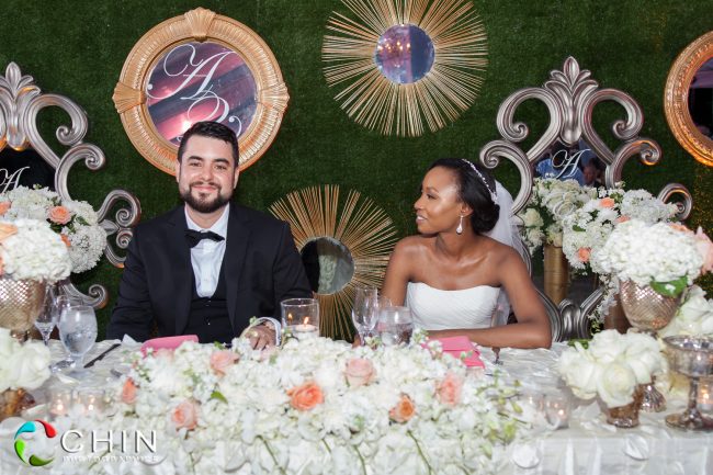 Head Table Couple Wedding Reception