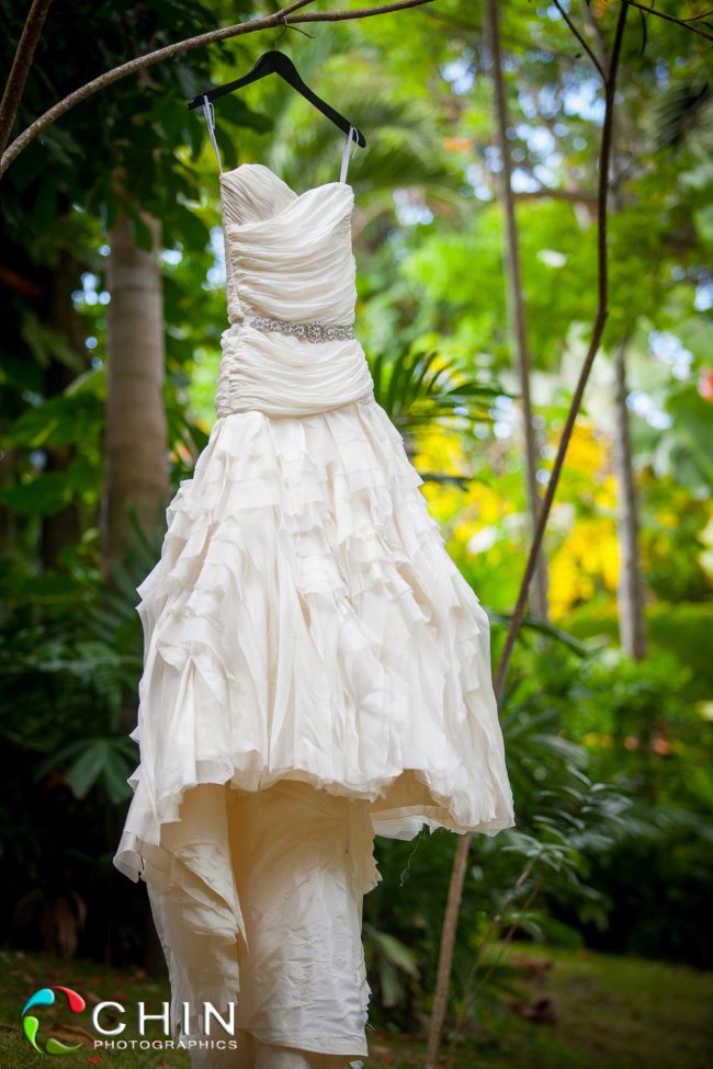 Wedding Dress Shot Konoko Falls Jamaica